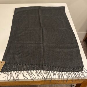 NWT: Charcoal Herringbone polyester-viscose scarf
